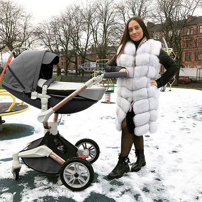 Hot Mom 360 Degree Rotating Baby Carriage Pushchair Pram Stroller, Dark Grey - VMInnovations