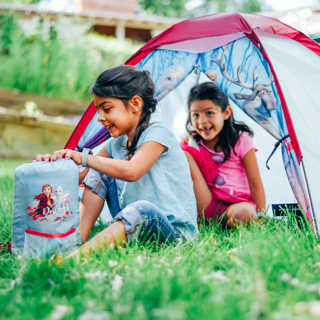 Exxel Outdoors Disney Frozen 2 Kids 4 Piece Camping Set with Tent & Sleeping Bag - VMInnovations