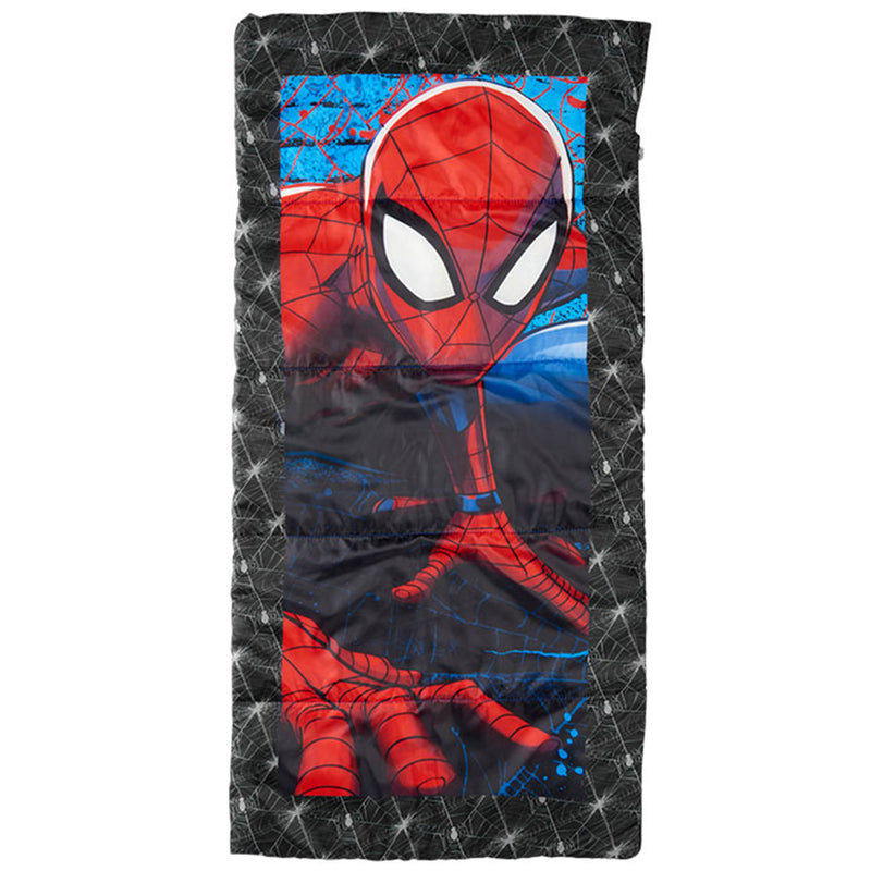 Exxel Marvel Spiderman Youth Sized Camping Set with Sleeping Bag and Backpack