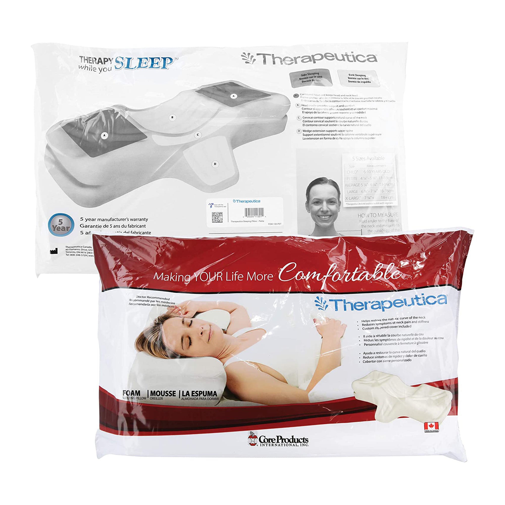 Therapeutica Orthopedic Original Firm Cervical Neck Support Pillow (Open Box) - VMInnovations