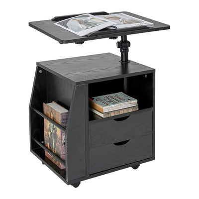 EROMMY Swivel Top Adjustable Height Bedside End Table w/Drawers (For Parts) - VMInnovations