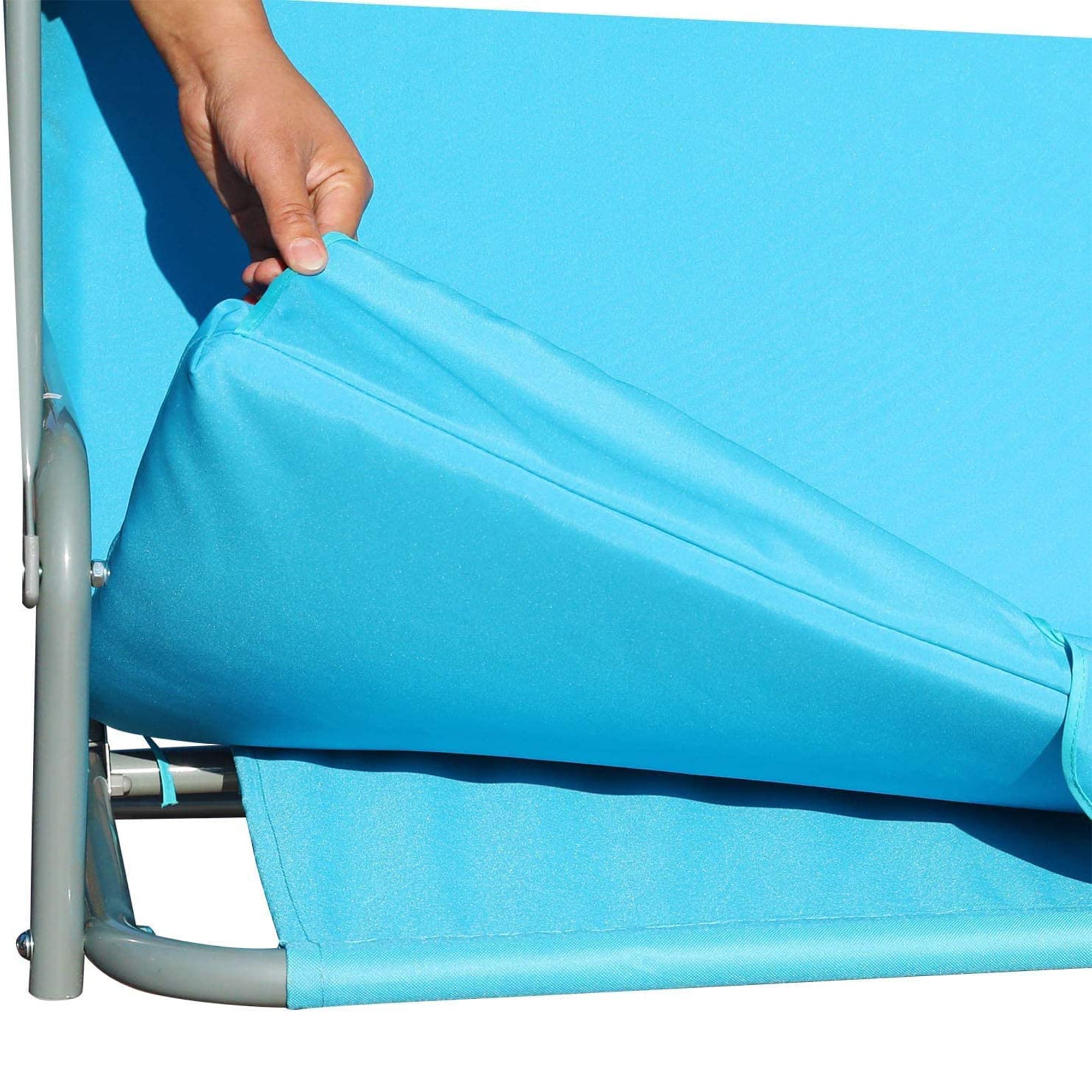 GOLDSUN 3 Person Swing w/Utility Tray, Removable Cushion & Canopy, (Used) - VMInnovations