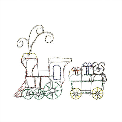 ProductWorks 60" Pro-Line LED Animation Holiday Train Set Yard Decor (For Parts)