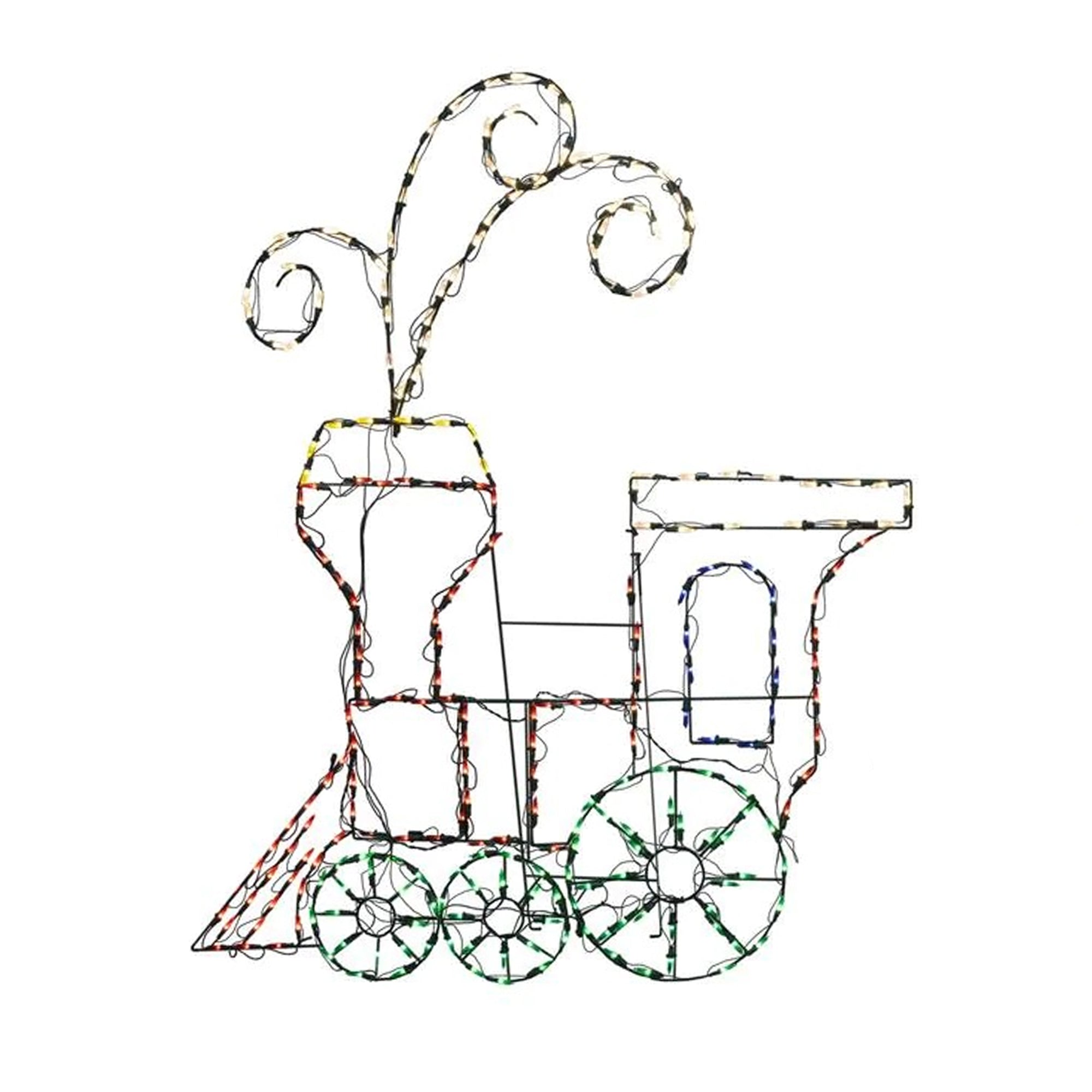 ProductWorks 60" Pro-Line LED Animation Holiday Train Set Christmas Yard Decor - VMInnovations