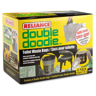 Reliance Products Portable 5 Gallon Toilet with Waste Bags and Bio Gel (6 Pack) - VMInnovations