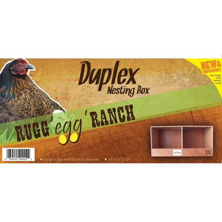 Rugged Range Products Duplex Chicken Coop Interior Nesting Box for 2 to 4 Hens