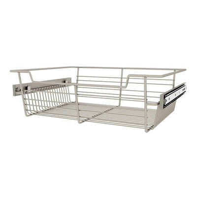 Rev-A-Shelf Sidelines CBSL-181405SN-3 18" Satin Nickel Closet Basket (3 Pack)