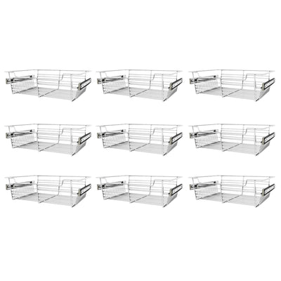 Rev-A-Shelf Sidelines CBSL-181405CR-3 18" Chrome Pullout Closet Basket (3 Pack)
