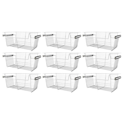 Rev-A-Shelf Sidelines CBSL-241410CR-3 24" Chrome Pullout Closet Basket (3 Pack)