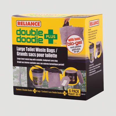 Reliance Products Hassock Portable Camping Toilet w/ Double Doodie Plus 2L Bags - VMInnovations