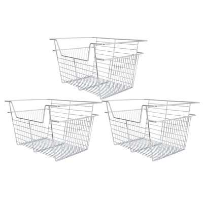 Rev-A-Shelf Sidelines CBSL-181410CR-3 18" Chrome Pullout Closet Basket (3 Pack) - VMInnovations