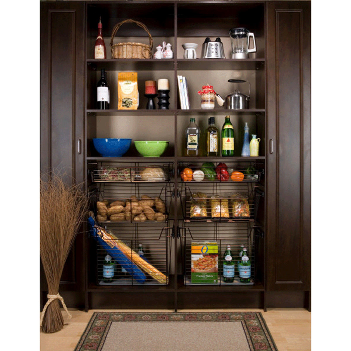 Rev-A-Shelf Sidelines CBSL-181410BZ-3 18" Bronze Pullout Closet Basket (3 Pack)