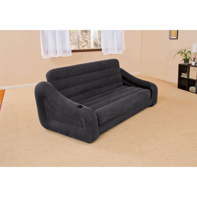 Intex Quick Fill 120 Volt AC Electric 38.9 CFM Inflatable Float & Air Bed PumpIntex Inflatable Queen Size Pull Out Futon Sofa Couch Sleep Away Bed, Dark Gray