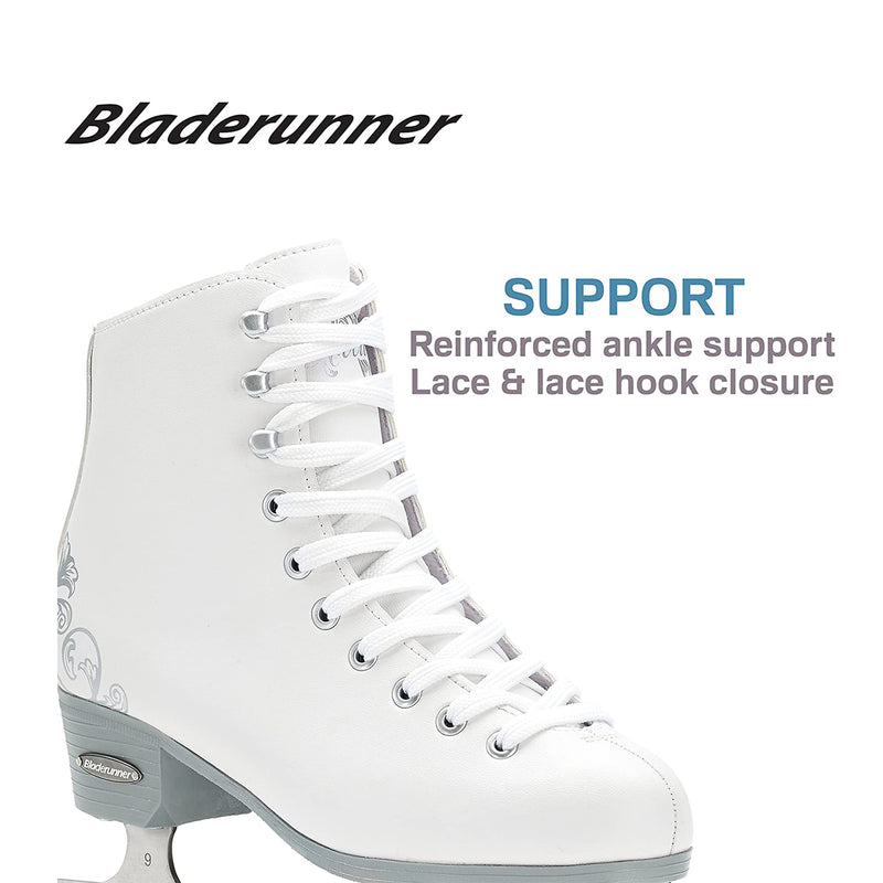 Rollerblade Bladerunner Ice Allure Adult Womens Figure Skates, Size 8 (Open Box)