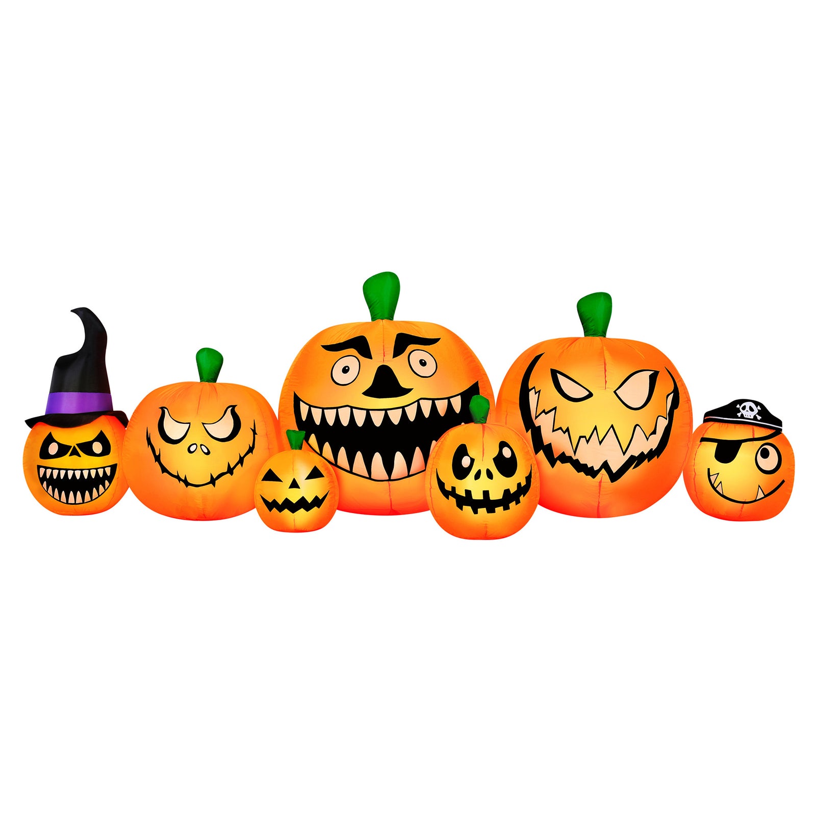 8 Foot Inflatable Pre Lit Pumpkin Patch Halloween Yard Decoration (Open Box) - VMInnovations