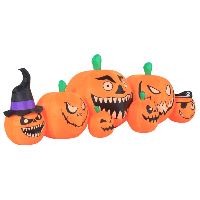 Occasions 8 Ft Inflatable Pre Lit Pumpkin Patch Halloween Yard Decoration (Used)