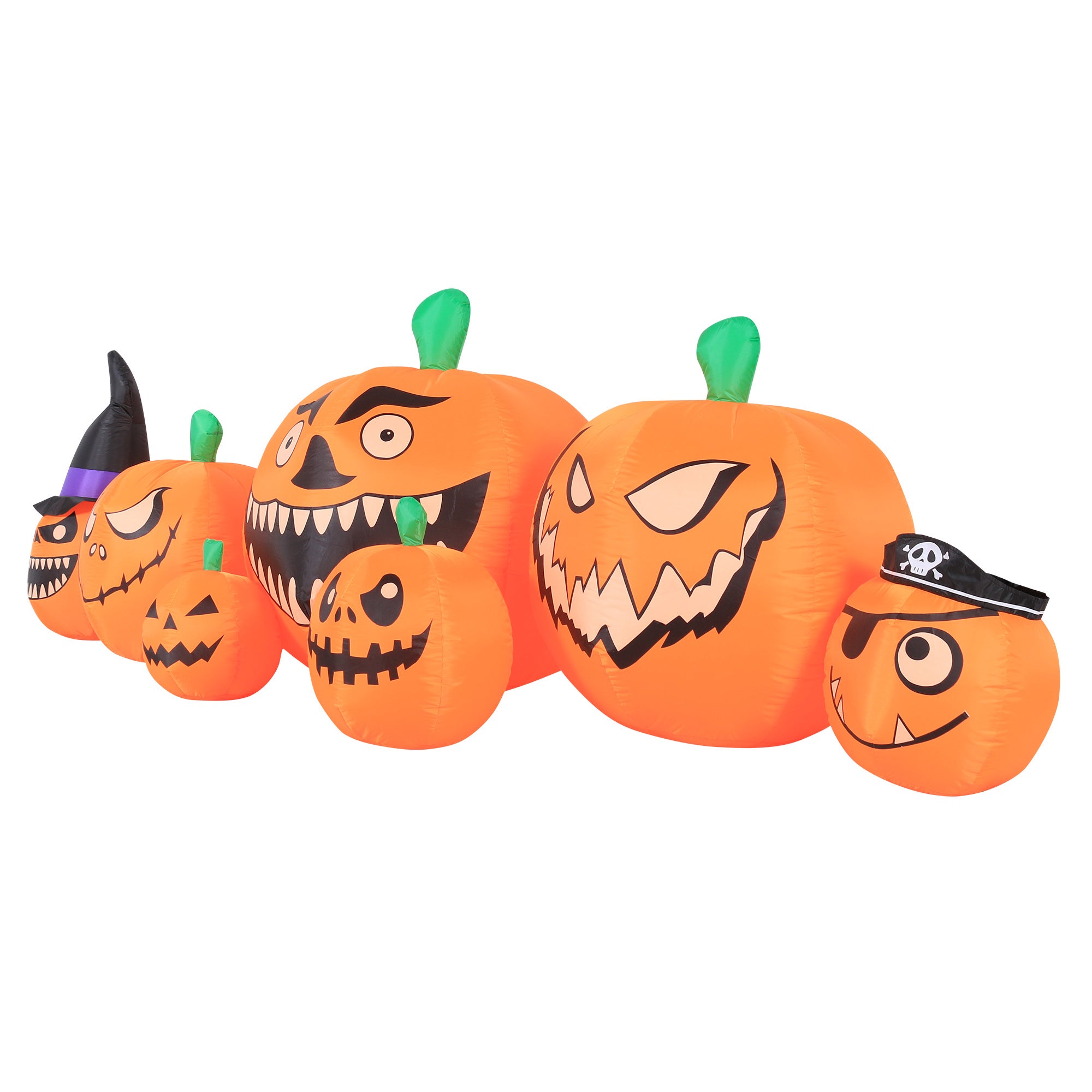 8 Foot Inflatable Pre Lit Pumpkin Patch Halloween Yard Decoration (Open Box) - VMInnovations