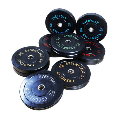 BalanceFrom Everyday Essentials 15 Pound Olympic Weight Plate, Set of 2, Black