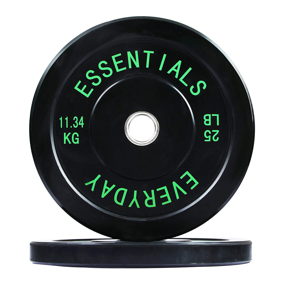 DO NOT USE BalanceFrom Everyday Essentials 25 Pound Color Coded Rubber Olympic Barbell Dumbbell Exercise Weight Bumper Plate with Steel Hub Ring, Set of 2, Black
