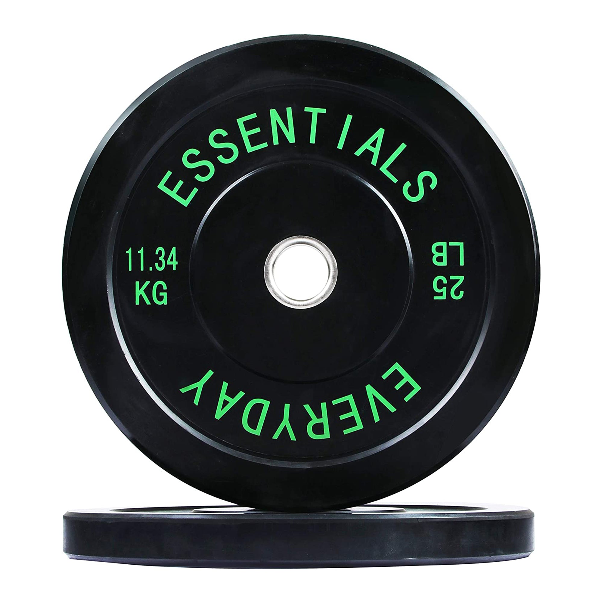 DO NOT USE BalanceFrom Everyday Essentials 25 Pound Color Coded Rubber Olympic Barbell Dumbbell Exercise Weight Bumper Plate with Steel Hub Ring, Set of 2, Black