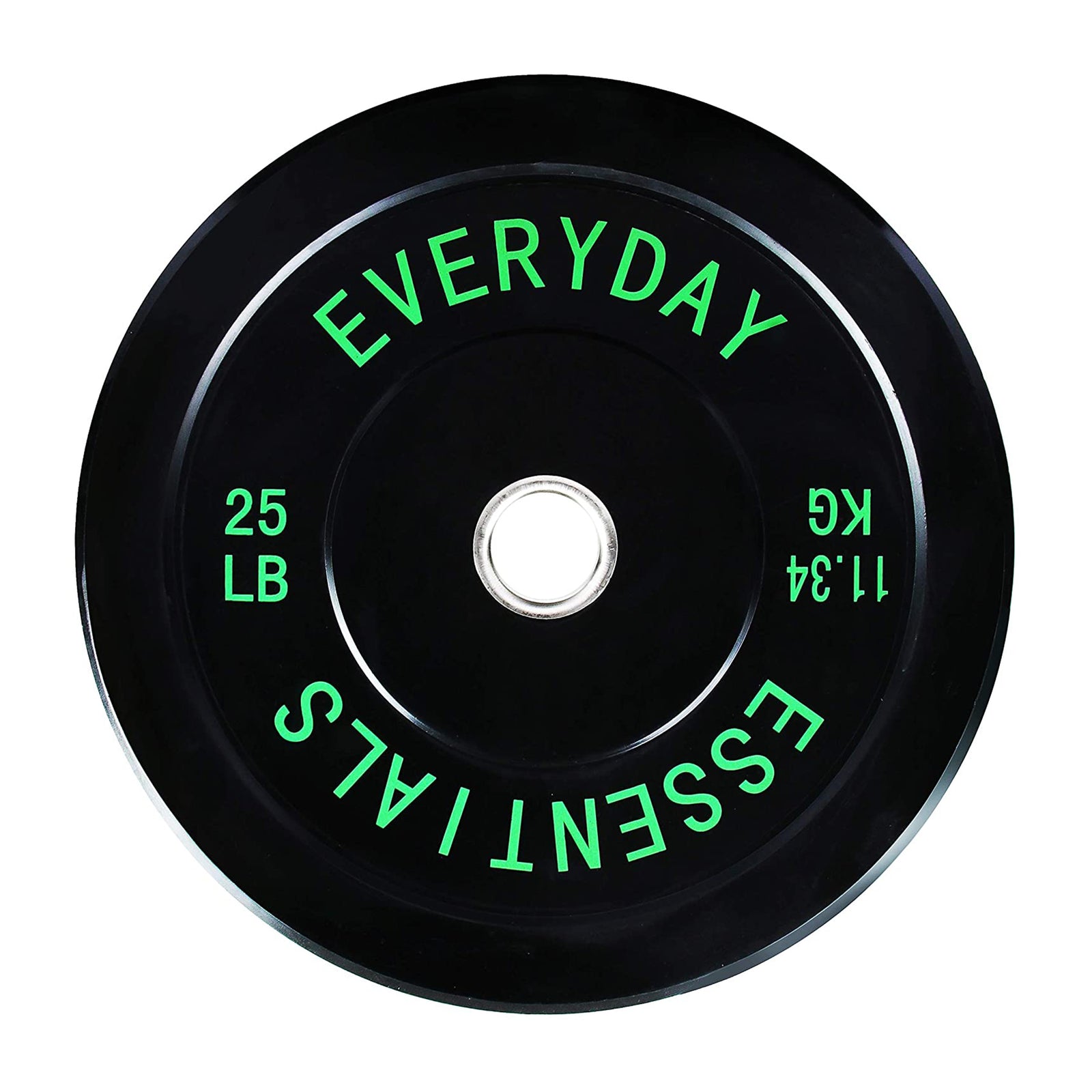BalanceFrom Everyday Essentials 25 Pound Olympic Weight Plate, Black (Open Box) - VMInnovations
