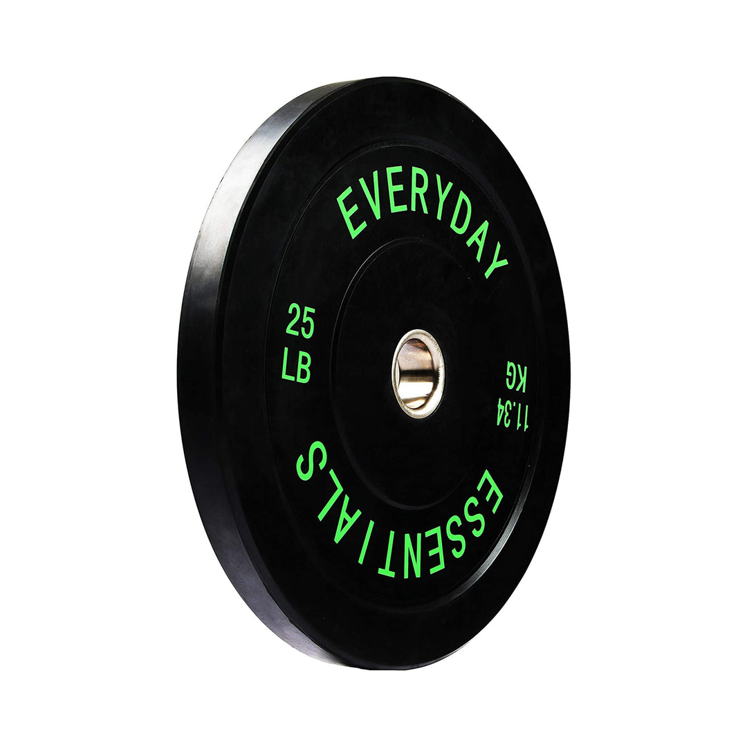 BalanceFrom Everyday Essentials 25 Pound Olympic Weight Plate, Black (Open Box)