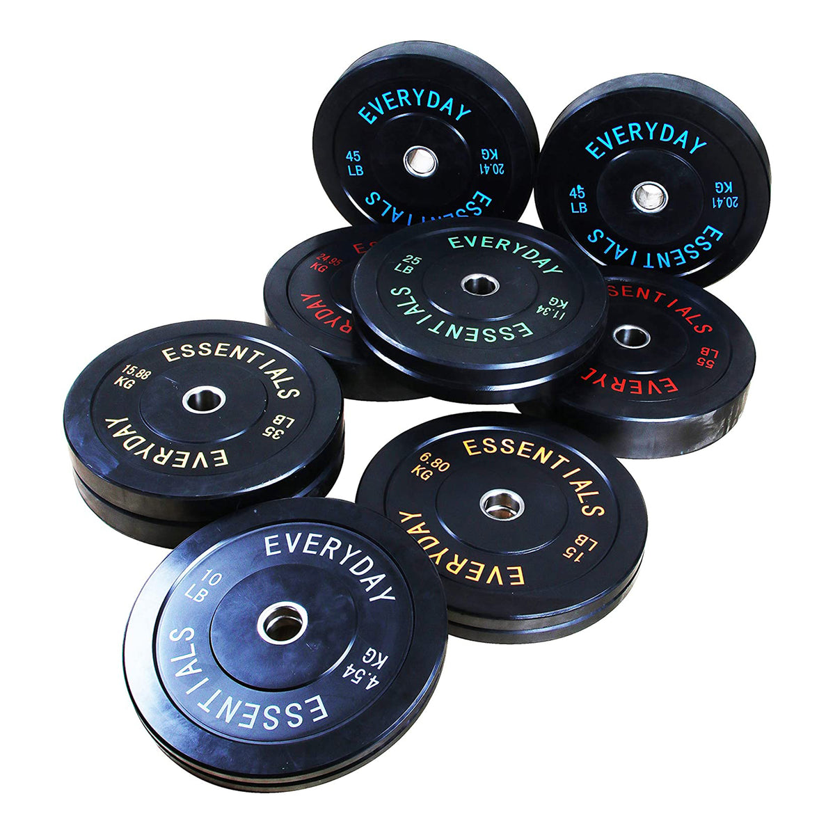 DO NOT USE BalanceFrom Everyday Essentials 25 Pound Color Coded Rubber Olympic Barbell Dumbbell Exercise Weight Bumper Plate with Steel Hub Ring, Set of 2, Black