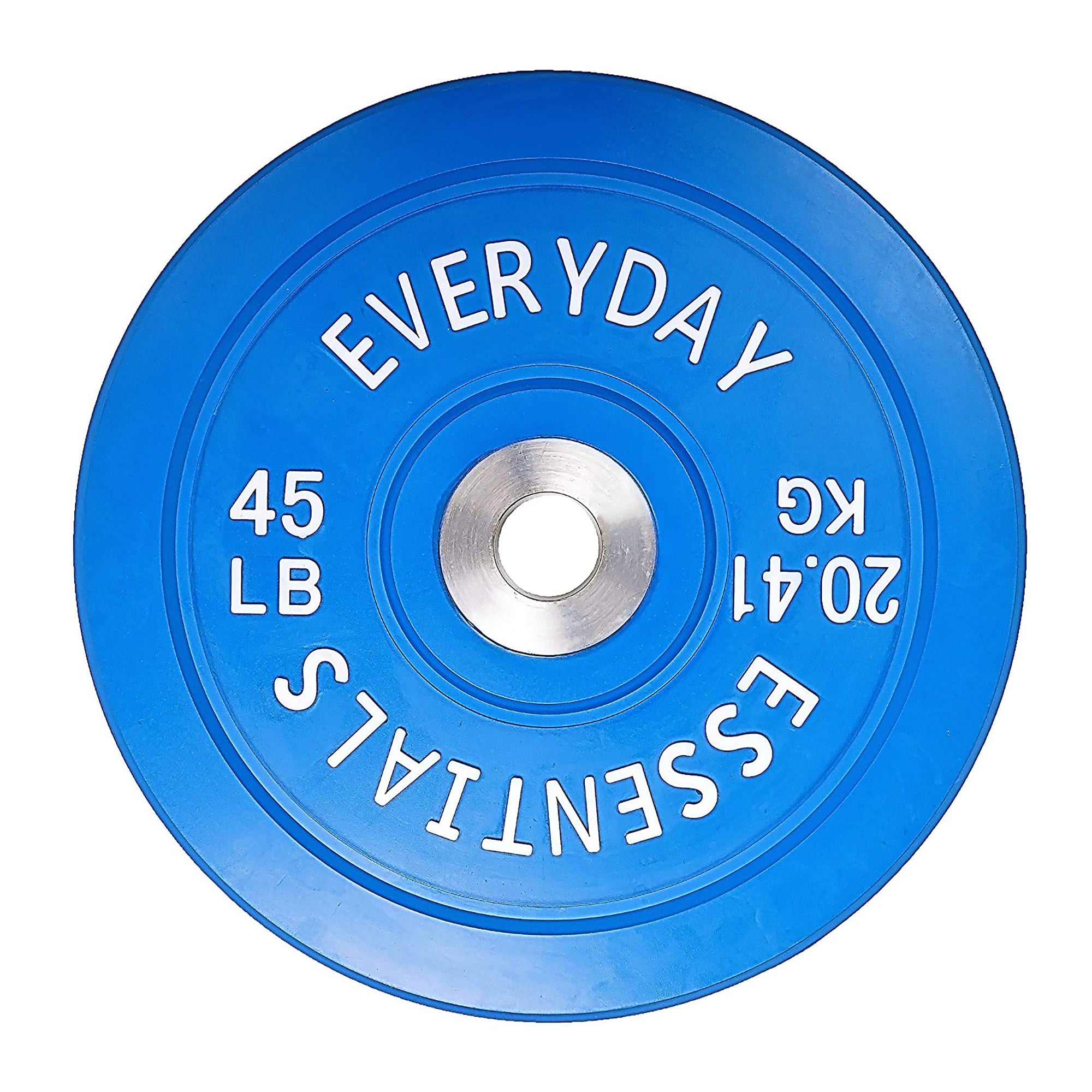 BalanceFrom Everyday Essentials 45lb Rubber Olympic Weight Bumper Plate, Blue