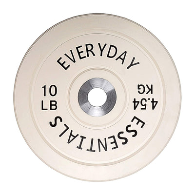 BalanceFrom Everyday Essentials 10lb Olympic Weight Bumper Plate, White (Used) - VMInnovations