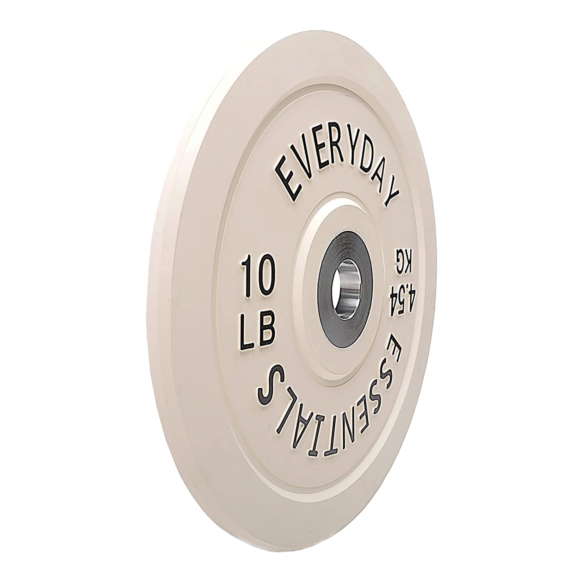 BalanceFrom Everyday Essentials 10lb Olympic Weight Bumper Plate, White (Used) - VMInnovations