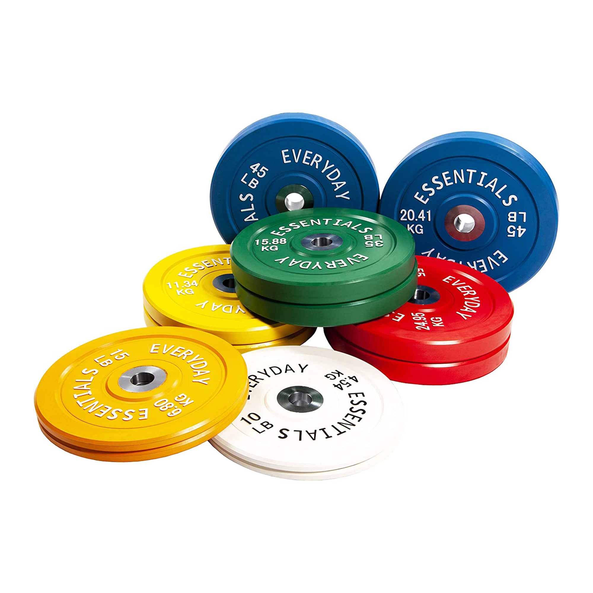 BalanceFrom Everyday Essentials 10lb Olympic Weight Bumper Plate,White(Open Box) - VMInnovations