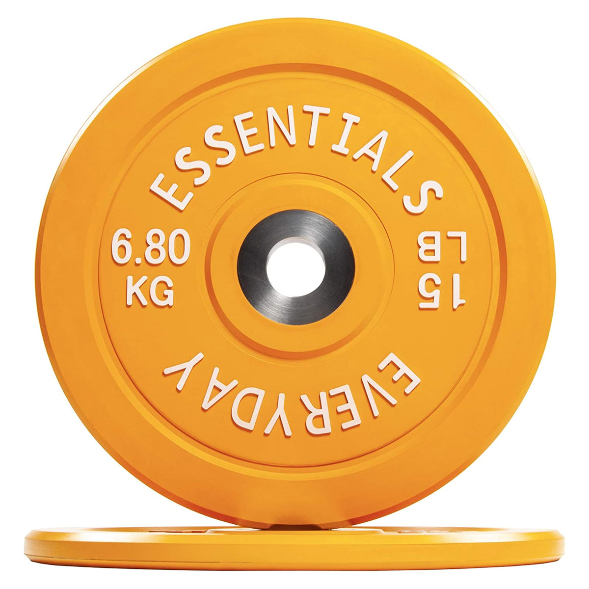 BalanceFrom Everyday Essentials 15 Pound Olympic Weight Plate, Set of 2, Yellow