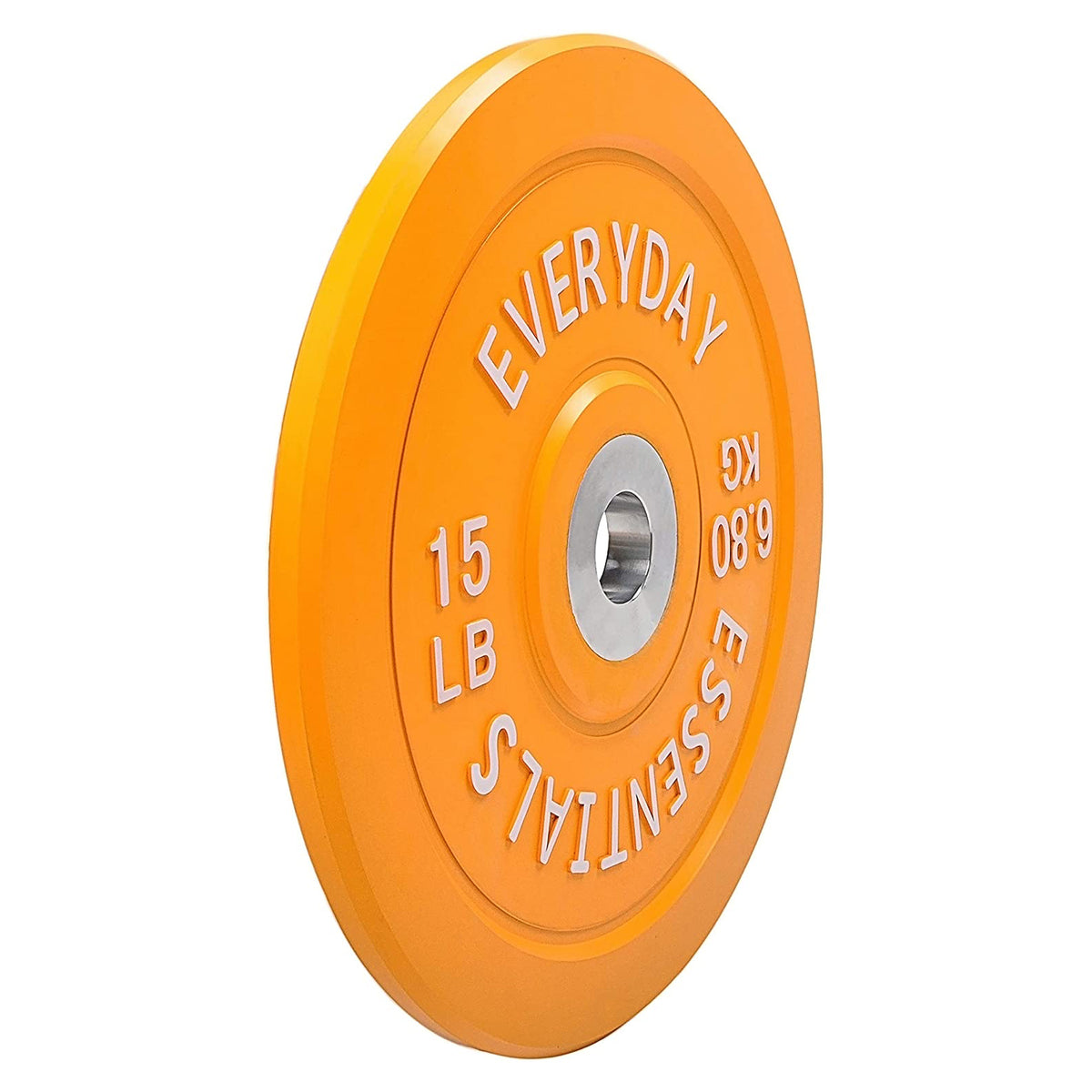 BalanceFrom Everyday Essentials 15 Pound Olympic Weight Plate, Set of 2, Yellow