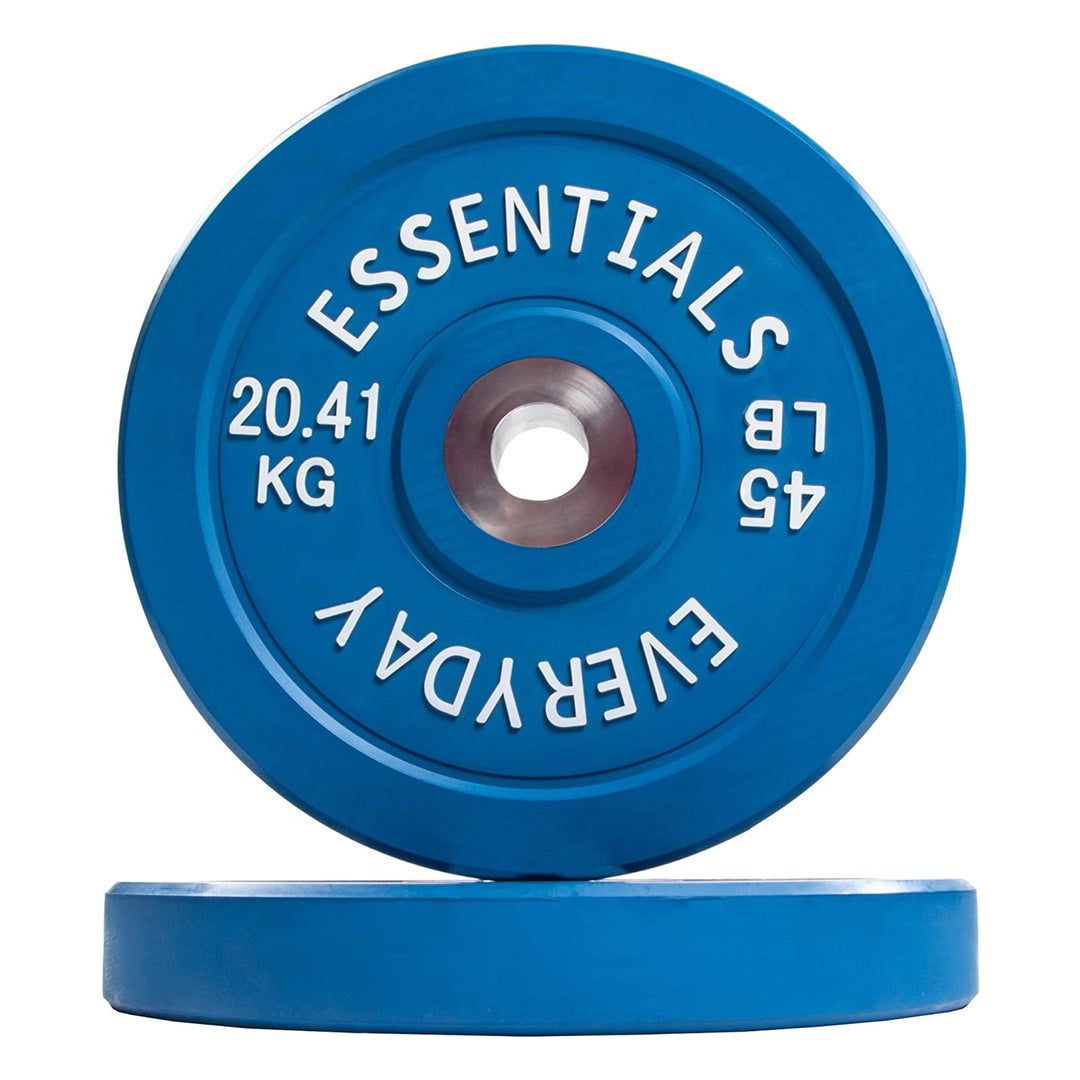 BalanceFrom Essentials 45 Pound Olympic Weight Plate, Set of 2, Blue (Used) - VMInnovations
