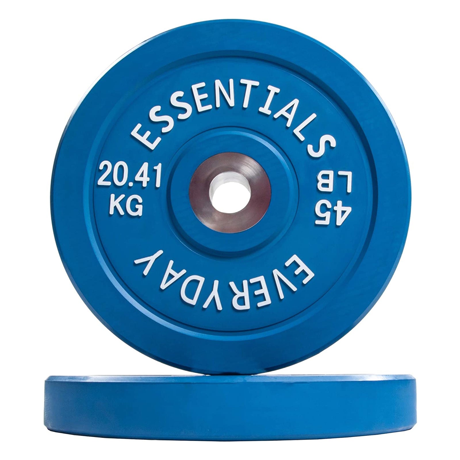 BalanceFrom Essentials 45 Pound Olympic Weight Plate, Set of 2, Blue (Used) - VMInnovations