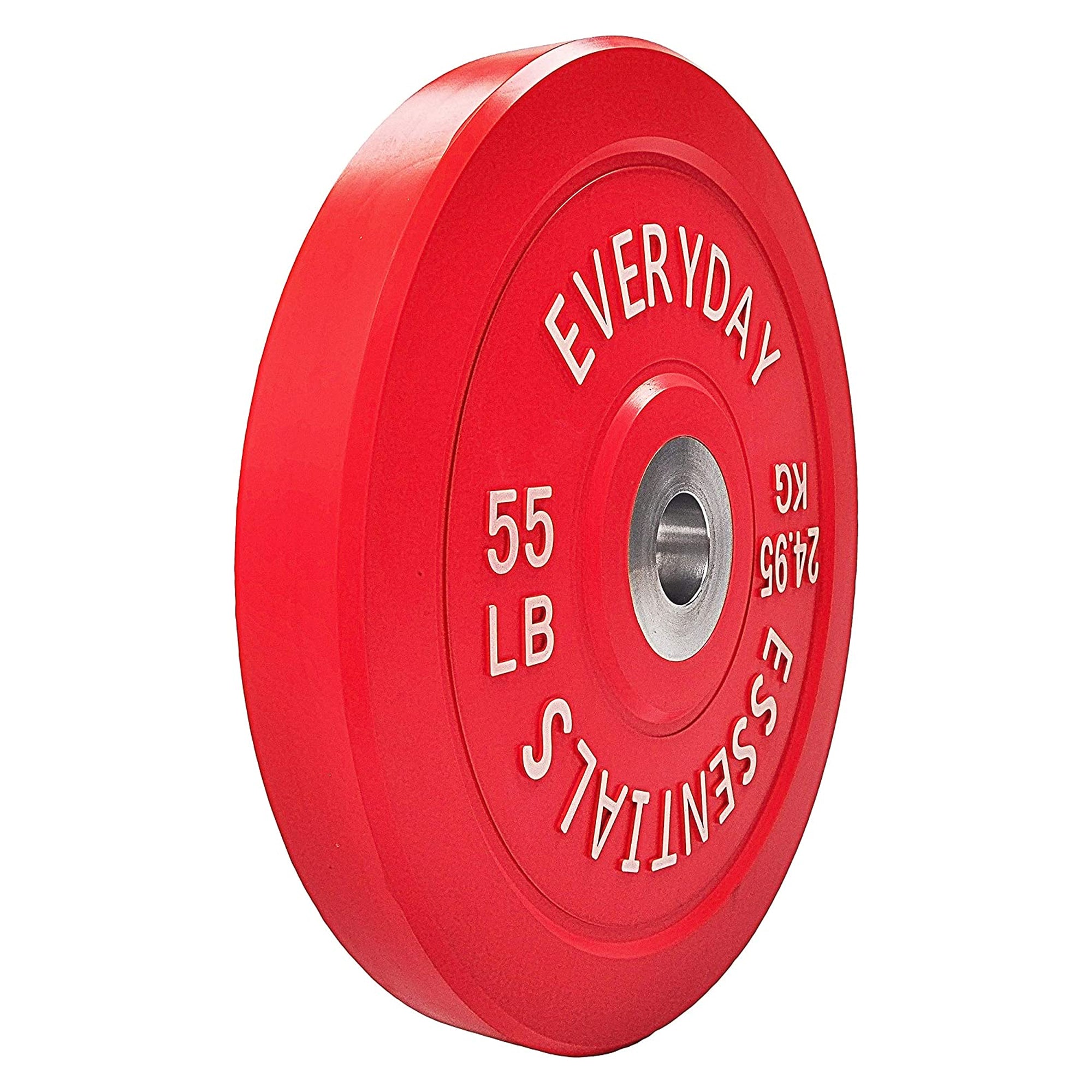 BalanceFrom Everyday Essentials 55lb Olympic Weight Plate, Set of 2, Red (Used)