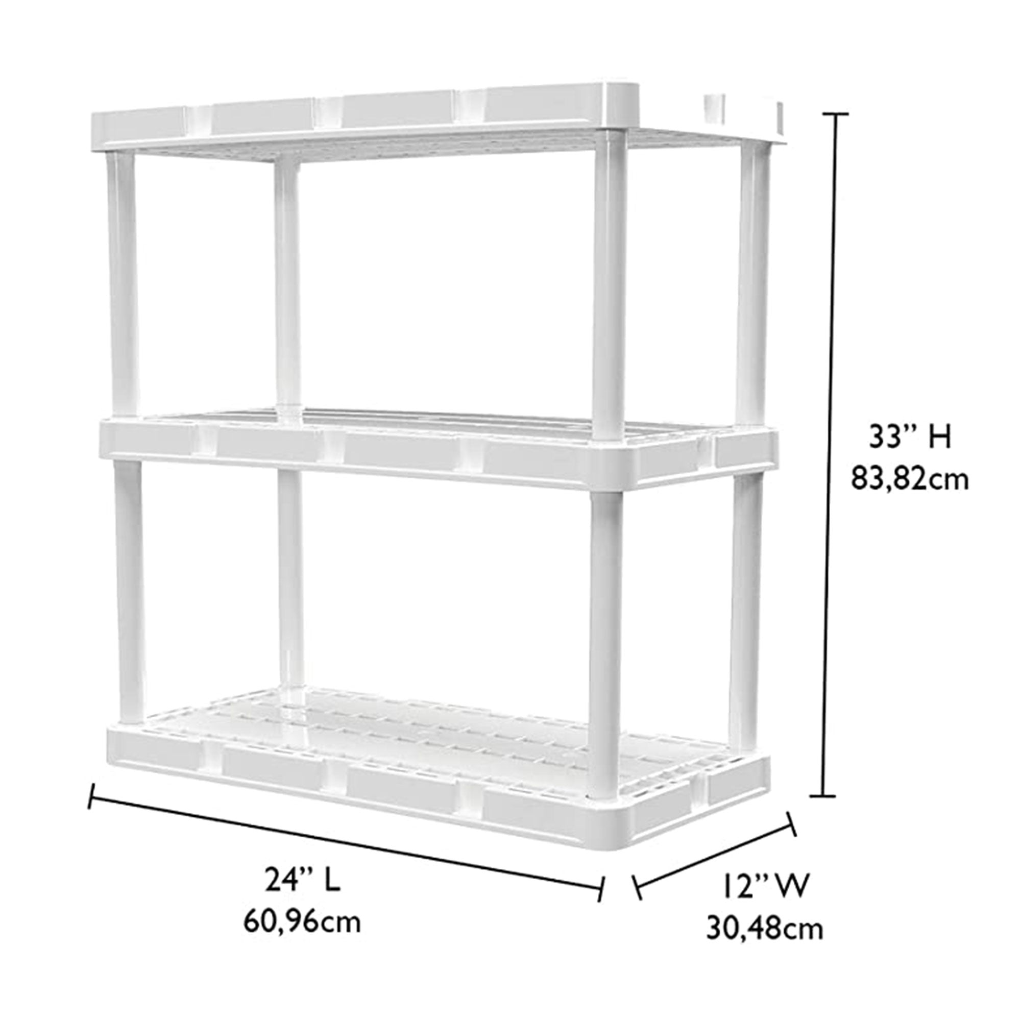 Gracious Living Knect A Shelf Light Duty 3 Shelf Interlocking Organizer (Used) - VMInnovations