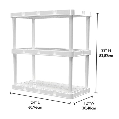 Gracious Living Knect A Shelf Light Duty 3 Shelf Interlocking Organizer (Used)