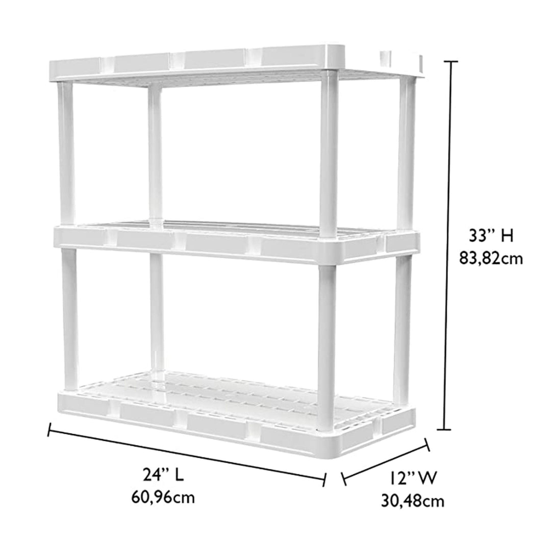 Gracious Living Knect A Shelf 3 Shelf Interlocking Storage Unit (Open Box)