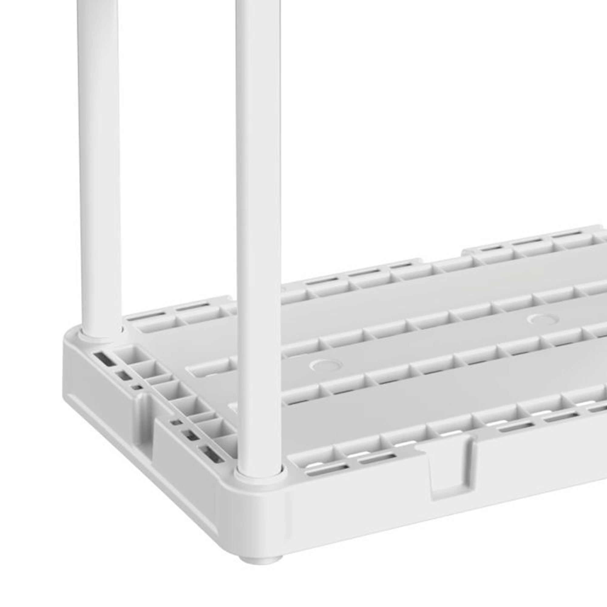 Gracious Living Knect A Shelf 3 Shelf Interlocking Organizers, White (2 Pack)