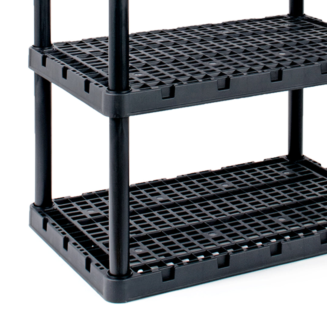 Gracious Living XL 4 Shelves Knect-A-Shelf Ventilated Heavy Duty Shelving Unit
