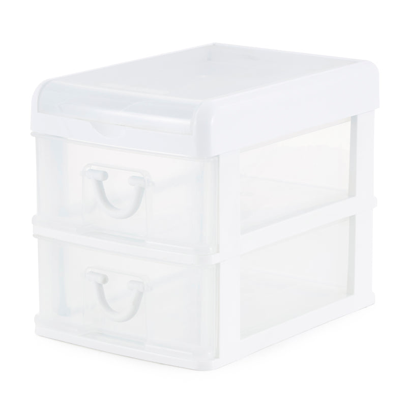 Gracious Living 2 Drawer Desktop Countertop Organizer with Flip Top Lid (3 Pack)