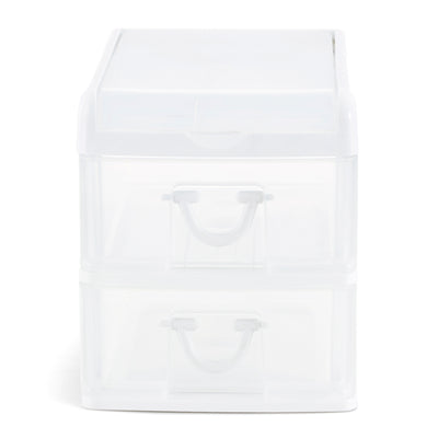 Gracious Living 2 Drawer Desktop Countertop Organizer with Flip Top Lid (Used) - VMInnovations