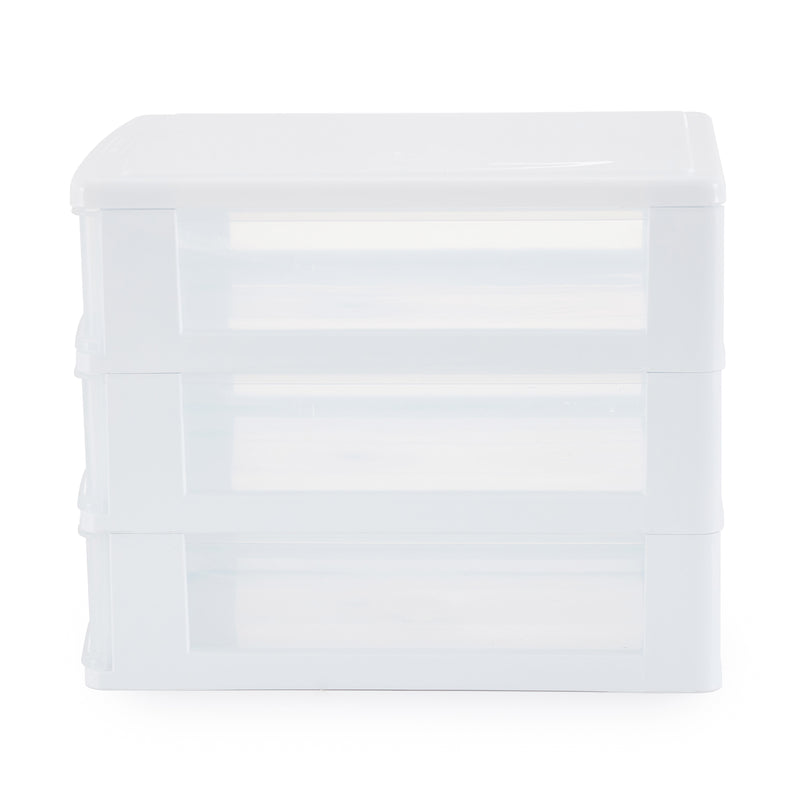 Gracious Living Deluxe 3 Drawer Storage Desktop and Countertop Organizer, White