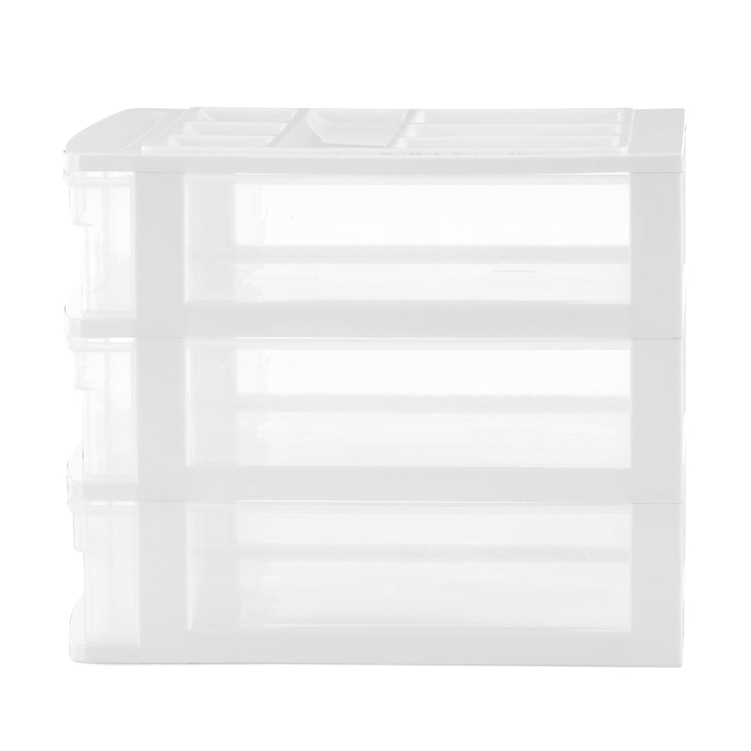 Gracious Living 3 Drawer Desktop Countertop Storage w/ Organizer Lid (Open Box) - VMInnovations