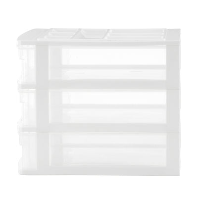 Gracious Living 3 Drawer Desktop Countertop Storage w/ Organizer Lid (Open Box)