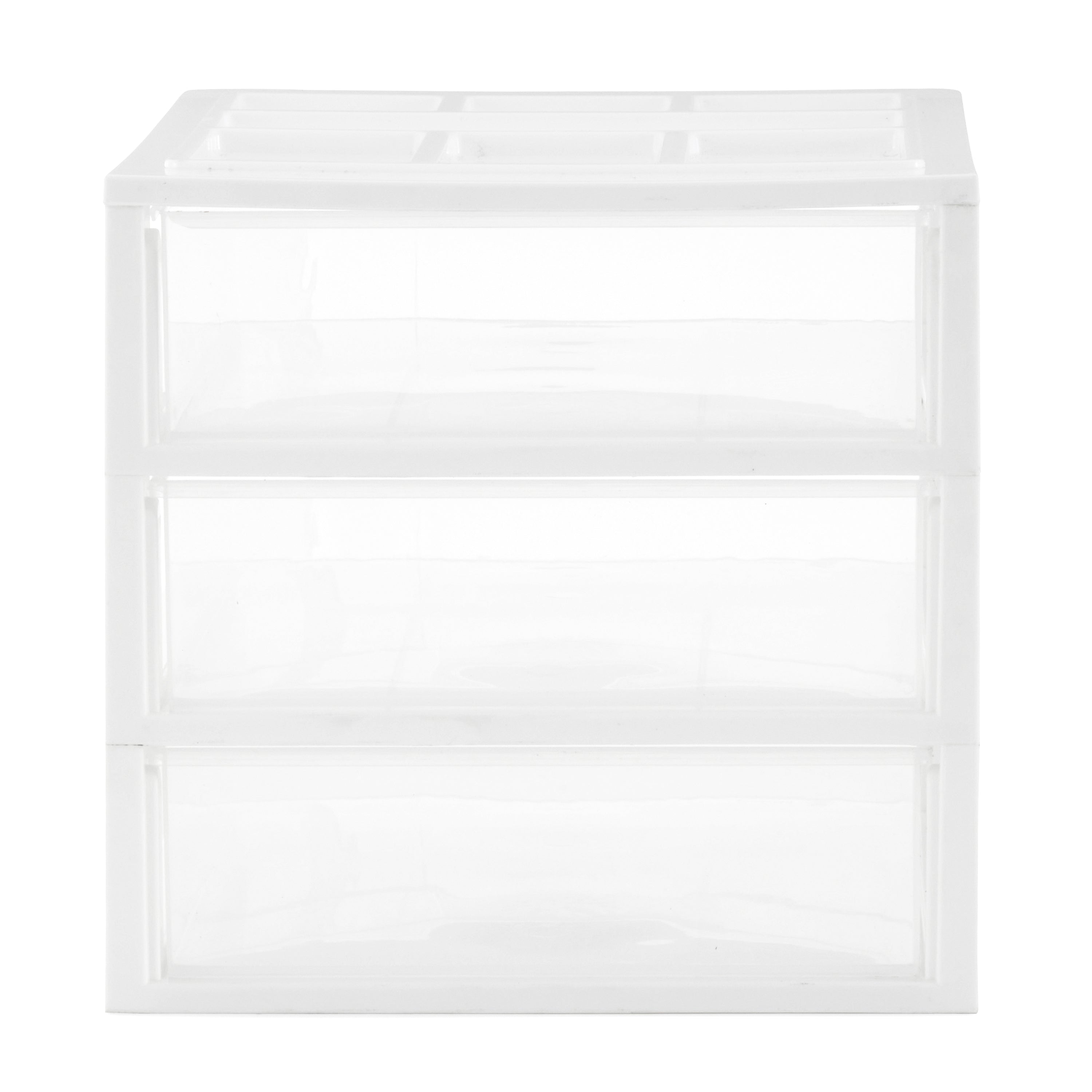 Gracious Living 3 Drawer Desktop Countertop Storage with Organizer Lid (3 Pack)