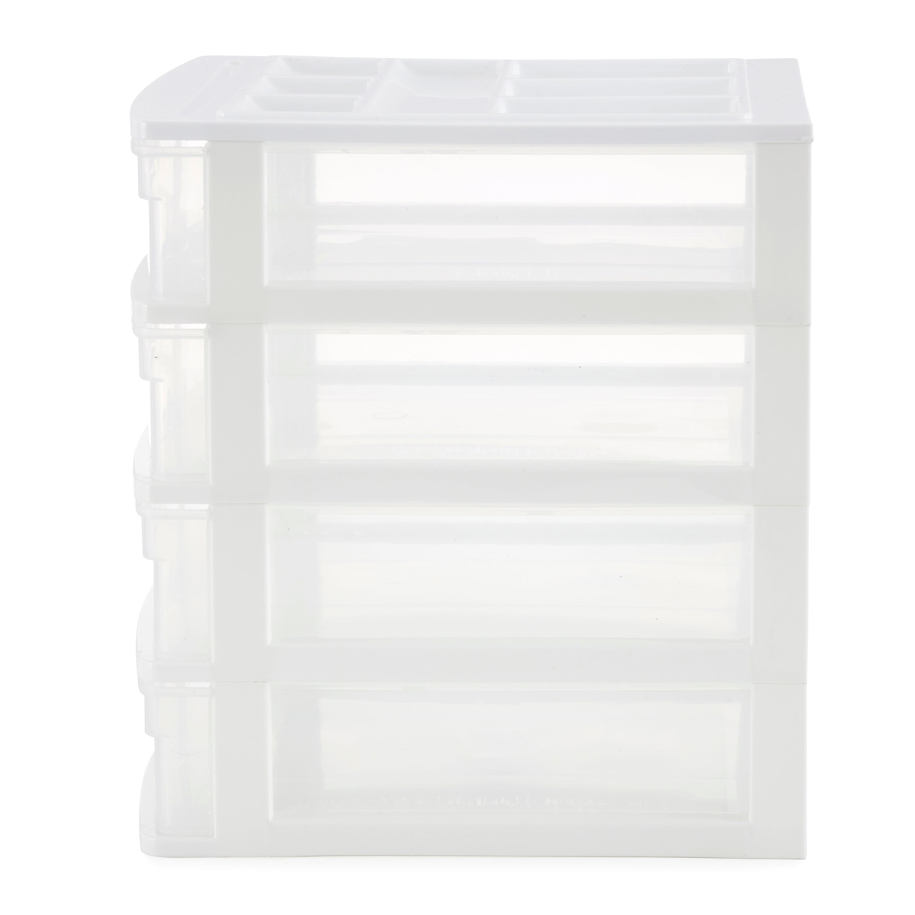 Gracious Living 4 Drawer Desktop Countertop Storage with Organizer Lid (2 Pack)