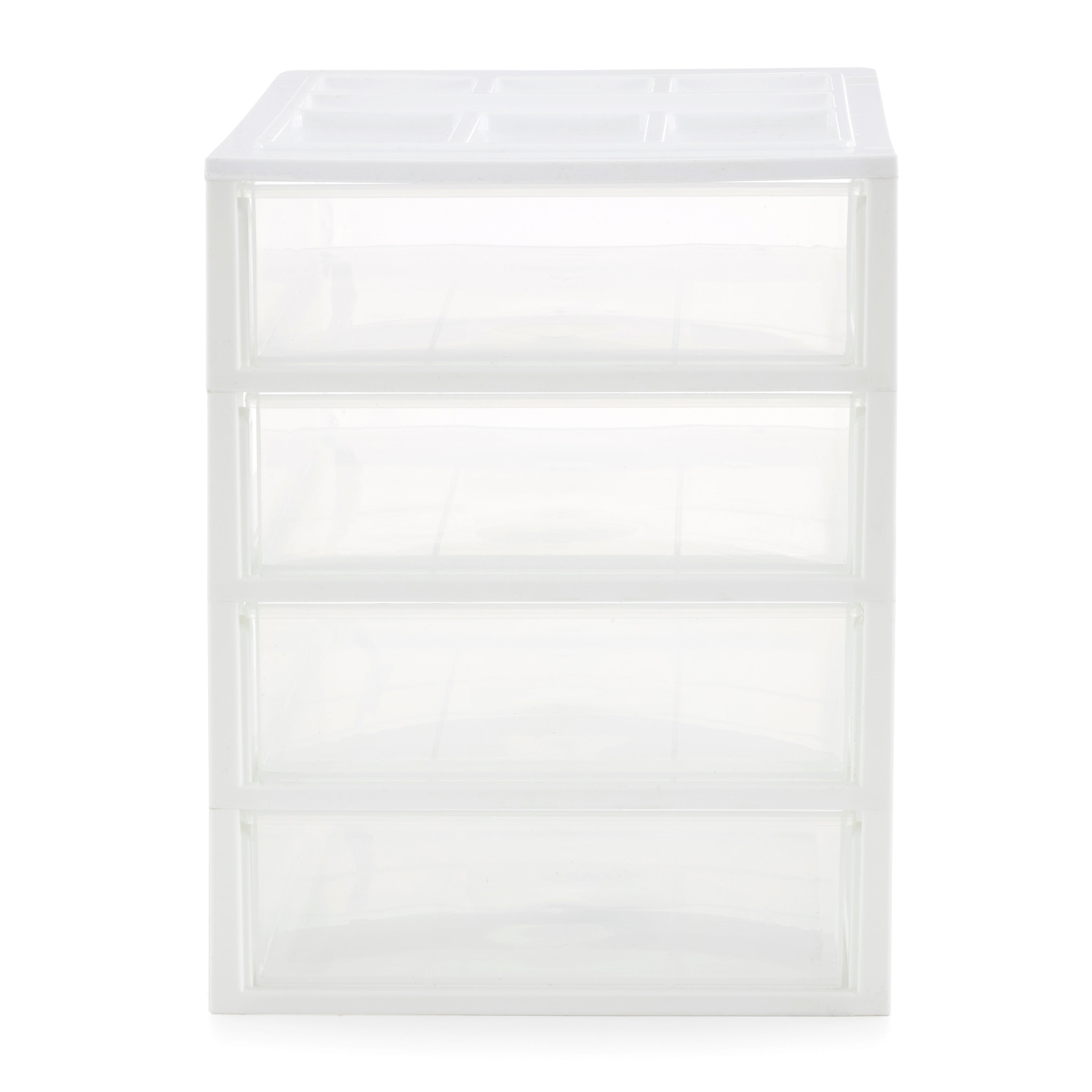 Gracious Living 4 Drawer Desktop Countertop Storage with Organizer Lid (3 Pack)