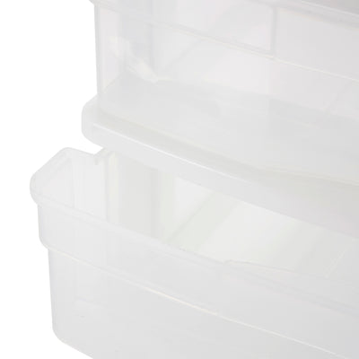 Gracious Living 4 Drawer Desktop Countertop Storage with Organizer Lid (3 Pack)
